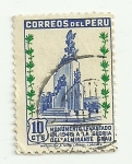 Stamps : America : Peru :  Monumento al almirante Grau