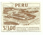 Stamps : America : Peru :  Fortaleza de Paramonga: Ruinas Incaicas