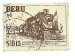 Stamps Peru -  Locomotora N° 80 - Inaguración del Ferrocarril Matarani