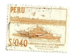 Stamps Peru -  Cañonera Fluvial B.A.P. Marañon 