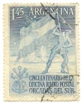 Stamps America - Argentina -  Cincuentenario de la Oficina de Radio Postal Orcadas del Sur