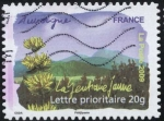 Stamps France -  Flora del Sur - Auvergne, Genciana amarilla