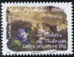 Stamps : Europe : France :  Flora del Sur - Midi-Pirineos, Toulouse Violeta