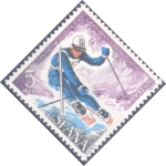 Stamps : Europe : Spain :  ESPAÑA 1977_2408 Copa del Mundo de esquí 1977.  Scott 2036
