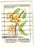 Sellos de America - Argentina -  Flores - Guaran amarillo