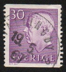 Sellos de Europa - Suecia -  Rey Gustavo VI Adolfo de Suecia