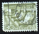 Stamps Switzerland -  Paisajes y tecnología 