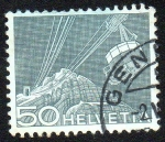 Stamps Switzerland -  Paisajes y tecnología - Funicular