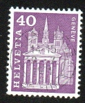Stamps Switzerland -  Transportes y edificios postales - Ginebra