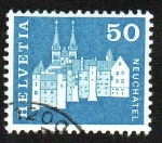 Stamps Switzerland -  Edificios - Neuchâtel