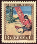 Stamps America - Guatemala -  India Tejiendo
