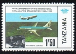 Sellos del Mundo : Africa : Tanzania : 40º aniversario de la aviación civil internacional - Control del tráfico aéreo