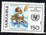 Sellos de Africa - Tanzania -  Supervivencia y desarrollo infantil