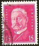 Sellos de Europa - Alemania -  DEUTSCHES REICH - PAUL VON HINDERBURG