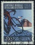 Stamps Italy -  Bicicleta y castillo