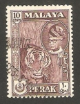 Stamps : Asia : Malaysia :  perak - sultán youssouf izzddin shah y tigre