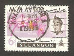 Stamps Malaysia -  selangor - sultán salahuddin abdul aziz shah y flor