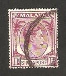 Stamps Singapore -  george VI