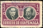 Stamps Guatemala -  Homenaje a los Autores del Hino Nacional