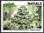 Sellos de America - Anguila -  ANGUILLA 1981 Scott 456 Sello ** Walt Disney La noche de Navidad Arbol de Navidad y Juguetes 5c 