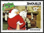 Stamps Anguila -  ANGUILLA 1981 Scott 459 Sello ** Walt Disney La noche de Navidad Papa Noel Leyendo Carta 12c 