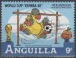 Sellos de America - Anguila -  ANGUILLA 1982 Scott 437 Sello ** Walt Disney Campeonato Mundial Futbol España Naranjito y La Bruja N