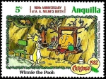 Sellos del Mundo : America : Anguila : ANGUILLA 1982 Scott 514 Sello ** Walt Disney Navidad Winnie de Pooh 5c 