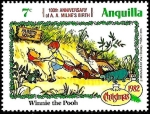 Stamps America - Anguila -  ANGUILLA 1982 Scott 515 Sello ** Walt Disney Navidad Winnie de Pooh 7c 