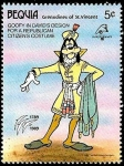 Stamps Saint Vincent and the Grenadines -  BEQUIA (St.Vincent) 1989 Scott 272 Sello ** Walt Disney Centenario Revolucion Francesa Goofy con Ves