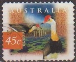 Stamps : Oceania : Australia :  AUSTRALIA 1997 Scott 1529 Sello Fauna Animales Aves, Pájaros Jacana Usado Michel 1641 