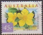 Stamps : Oceania : Australia :  AUSTRALIA 1999 Scott 1735 Sello Flores Flowers Hibbertia Scandens usado Michel 1806 