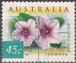 Sellos del Mundo : Oceania : Australia : AUSTRALIA 1999 Scott 1736 Sello Flores Flowers Ipomoea pes-caprae usado Michel 1807 