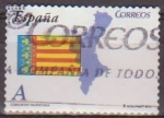 Stamps Spain -  ESPAÑA 2010 4527 Sello Banderas y Mapas Autonomias Valencia usado Espana Spain Espagne Spagna Spanje