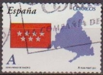 Sellos de Europa - Espa�a -  ESPAÑA 2011 4617 Sello Banderas y Mapas Autonomias Comunidad de Madrid usado Espana Spain Espagne Sp