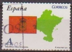 Sellos de Europa - Espa�a -  ESPAÑA 2011 4619 Sello Banderas y Mapas Autonomias Comunidad Foral de Navarra usado Espana Spain Esp