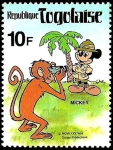 Sellos del Mundo : America : Togo : TOGO 1980 Scott 1004 Sello ** Walt Disney Myckey y su amigo el Mono 10F 