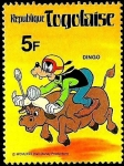 Stamps Togo -  TOGO 1980 Scott 1003 Sello ** Walt Disney Dingo y el bufalo 5F 