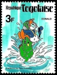 Stamps Africa - Togo -  TOGO 1980 Scott 1001 Sello ** Walt Disney Donald y el cocodrilo 3F 