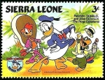 Sellos del Mundo : Africa : Sierra_Leone : SIERRA LEONE 1984 Scott 659 Sello ** Walt Disney 50 Aniversario de Donald con Panchito y Jose Carioc