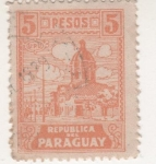 Sellos de America - Paraguay -  IGLESIA