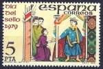 Stamps Spain -  2526 Día del sello, Correo del Rey, siglo XIII.