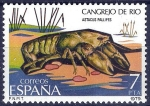 Stamps Spain -  2532 Fauna. Invertebrados. Cangrejo de Rio.