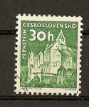 Stamps Czechoslovakia -  Castillos / Pernstyn.
