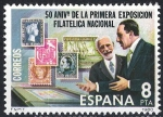 Stamps Spain -  2576  50 Aniv.º de la 1ª Exposición Filatéllica Nacional. Visita de Alfonso XIII.