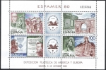 Stamps Spain -  2583  Hoja Bloque de la Exposición Filtélica de América y Europa. ESPAMER 80.