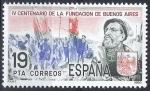 Stamps Spain -  2584  IV Centenario de la fundación de Buenos Aires.