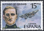 Stamps Spain -  2597 Pioneros de la Aviación . Alfonso de Orleans.