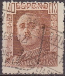 Stamps Spain -  ESPAÑA 1942 953 Sello General Franco 40c Usado Espana Spain Espagne Spagna Spanje Spanien 