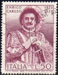 Stamps : Europe : Italy :  Italia 1973 Scott 1137 Sello º Enrico Caruso (1873-1921) Duque Rigoleto timbre, francobollo