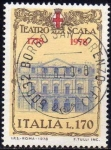 Sellos de Europa - Italia -  Italia 1978 Scott 1312 Sello Teatro alla Scala Milan Palacio de la Opera Fachada usado timbre, franc